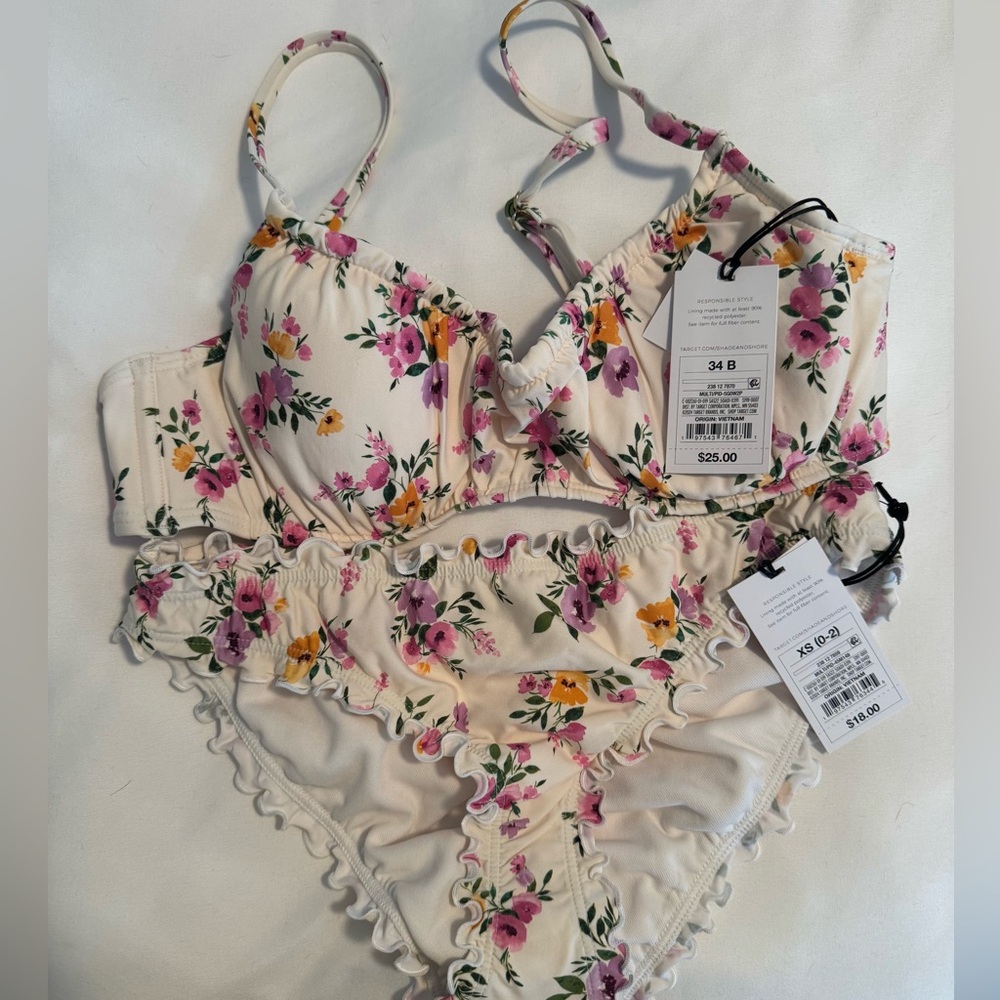 Shade and Shore Bikini - NWT 34B, XS